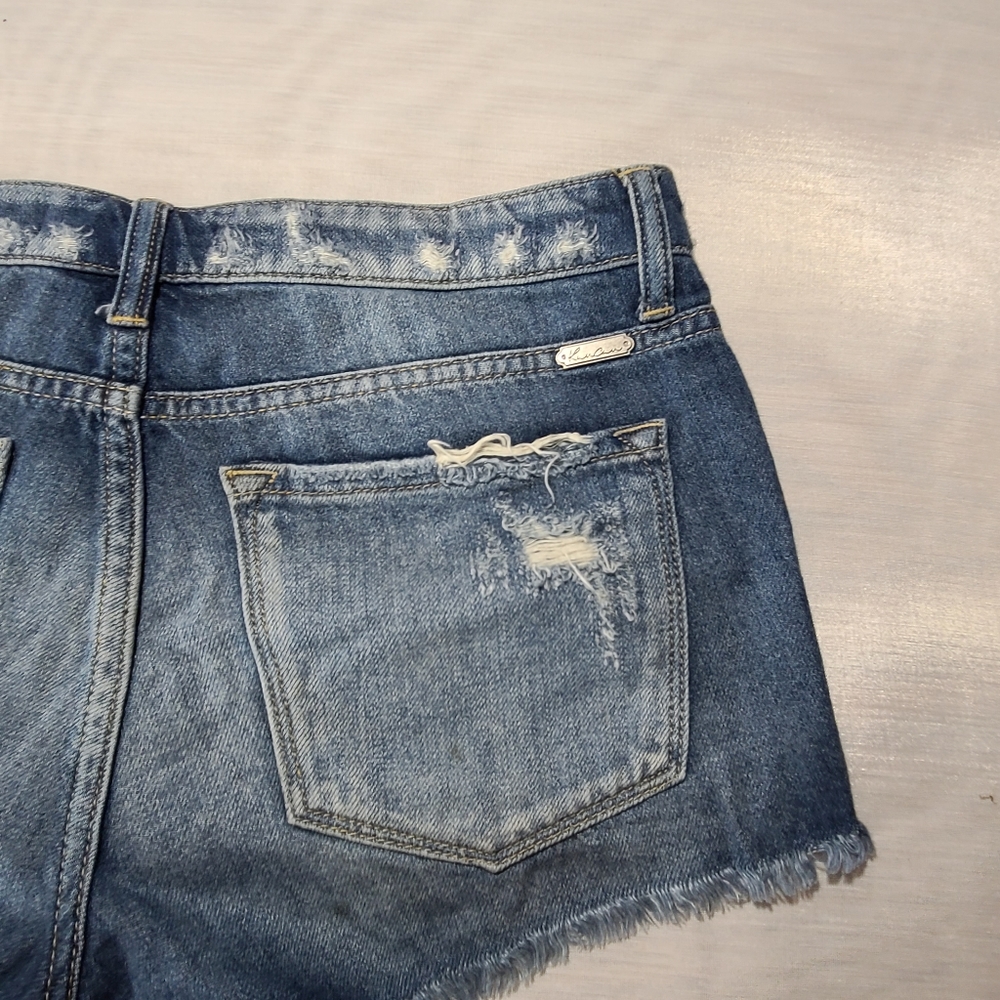 Kancan Distressed Denim Jean Shorts - Picture 7 of 8